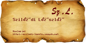 Sziládi László névjegykártya