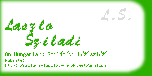 laszlo sziladi business card